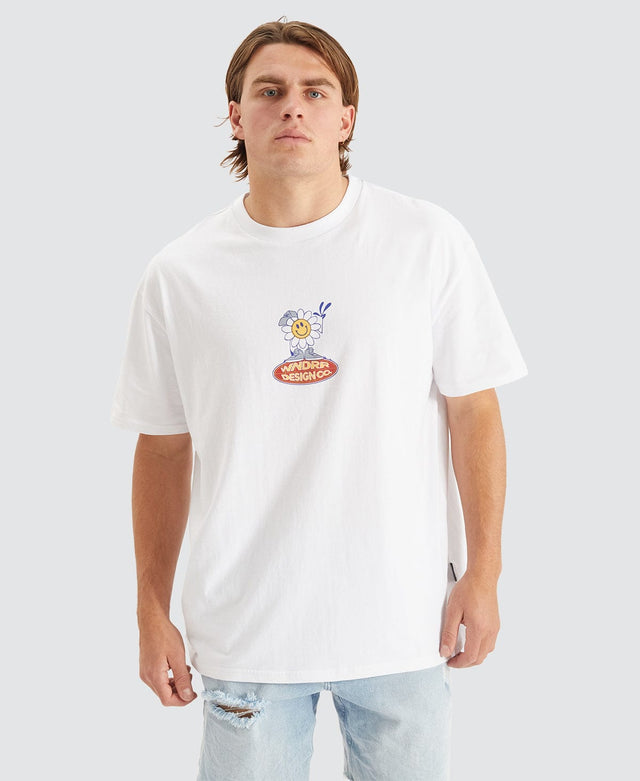 WNDRR Flower Boy Box Fit T-Shirt White