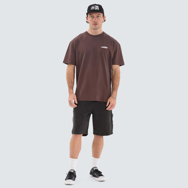 WNDRR Frontline Box Fit Tee Brown