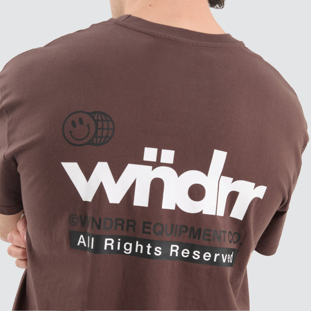 WNDRR Frontline Box Fit Tee Brown