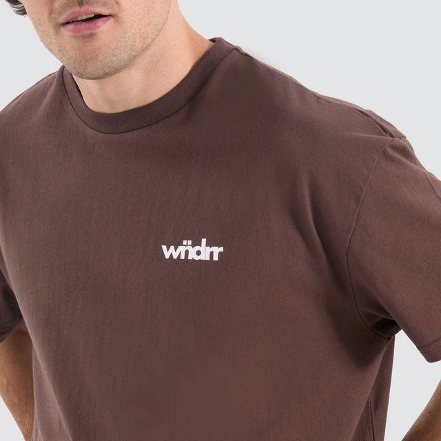 WNDRR Frontline Box Fit Tee Brown