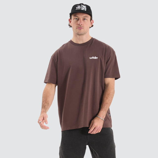 WNDRR Frontline Box Fit Tee Brown