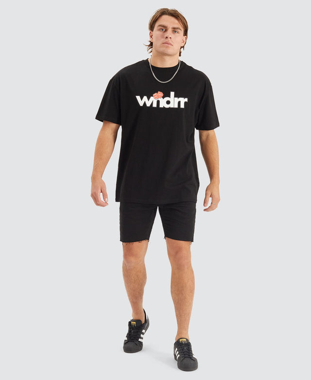 WNDRR High Roll Box Fit T-Shirt Black