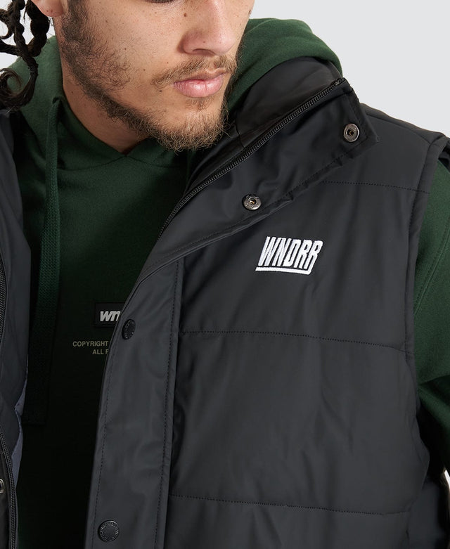 WNDRR Italic Puffer Vest Black
