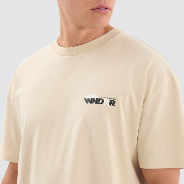 WNDRR Ranges Box Fit Tee Tan