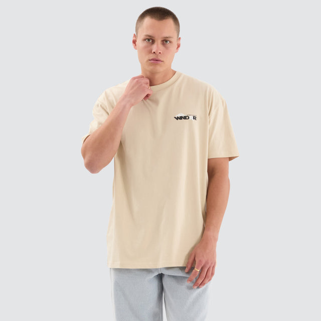 WNDRR Ranges Box Fit Tee Tan