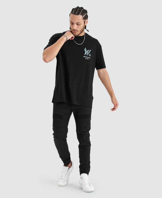 WNDRR Repeat Box Fit T-Shirt Black