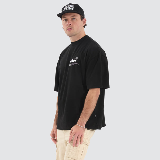 WNDRR Represent Heavy Box Fit Tee Black