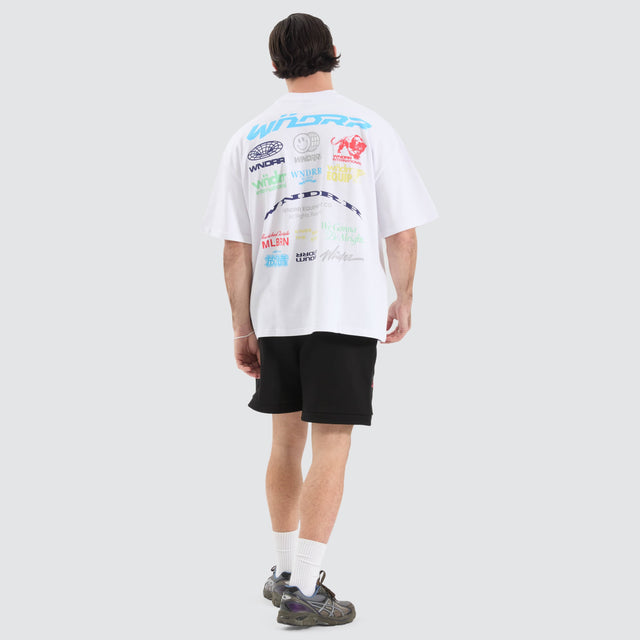 WNDRR Represent Heavy Box Fit Tee White