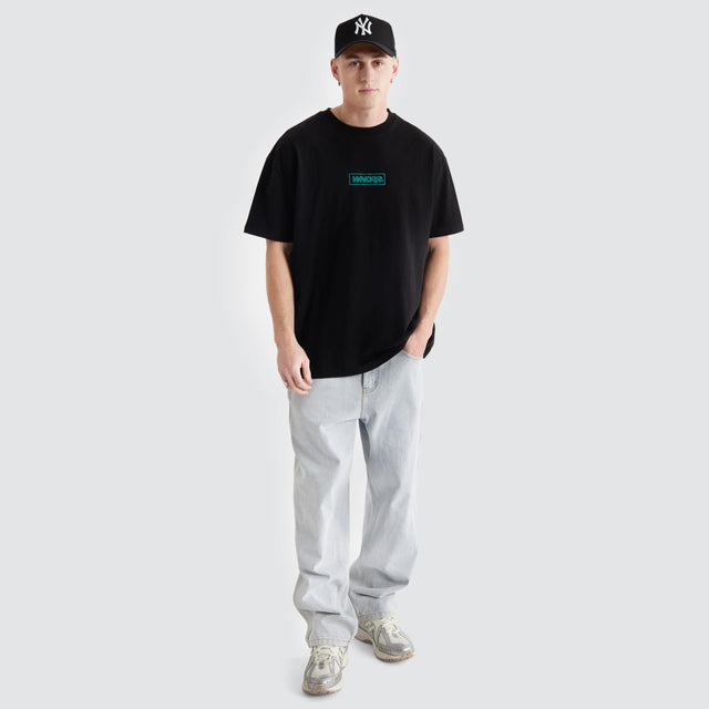 WNDRR Scrawl Box Fit Tee Black