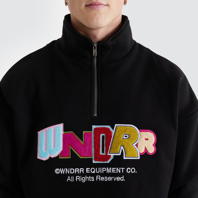 WNDRR Sherri 1/4 Zip Sweat Black