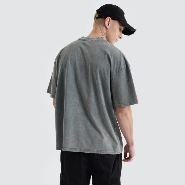 WNDRR Soho Club Tee Washed Grey