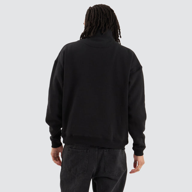 WNDRR Solitude 1/4 Zip Panel Sweat Black