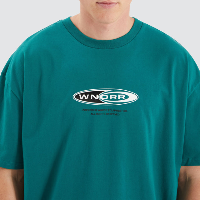 WNDRR Station Box Fit Tee Teal