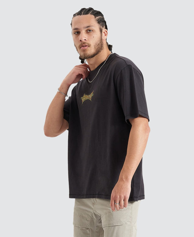 Wrangler Crash Baggy Worn Black T-Shirt