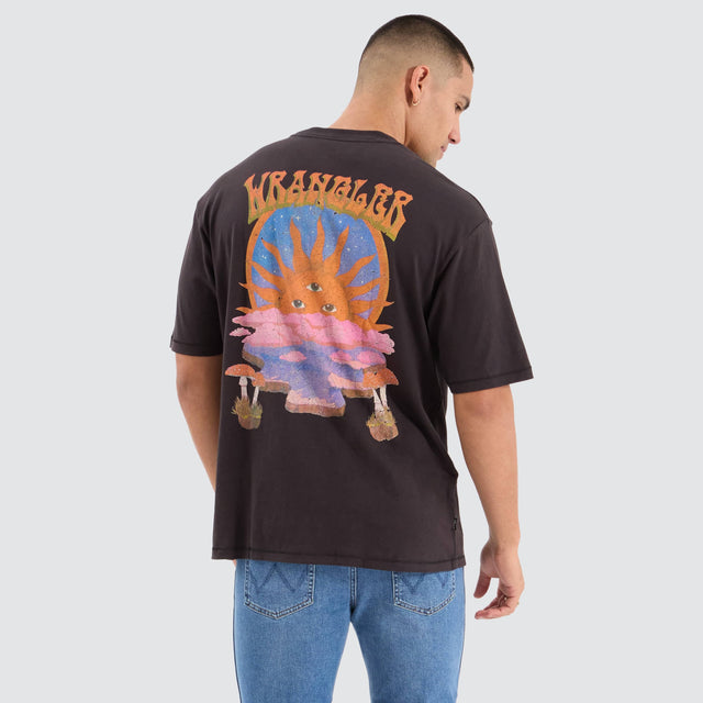 Wrangler Setting Sun Baggy Tee Black