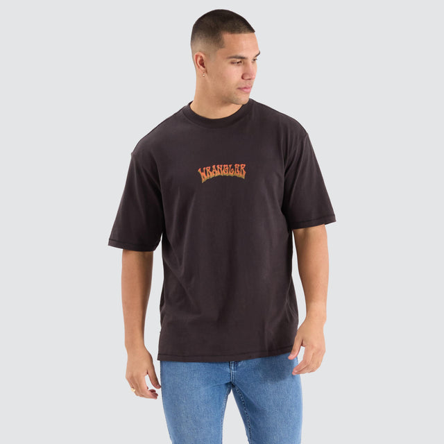 Wrangler Setting Sun Baggy Tee Black