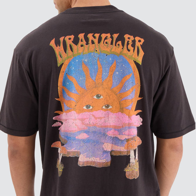 Wrangler Setting Sun Baggy Tee Black