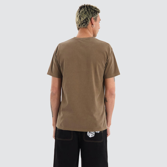 XLarge 91 Key Italic OG Tee Pigment Coffee