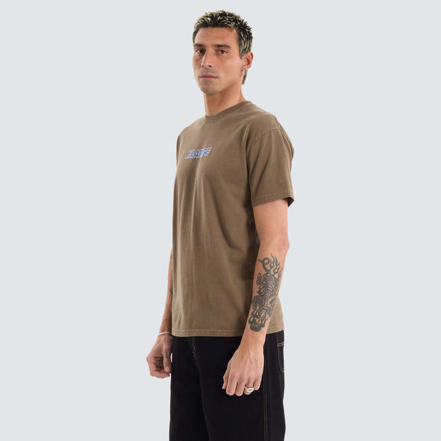 XLarge 91 Key Italic OG Tee Pigment Coffee