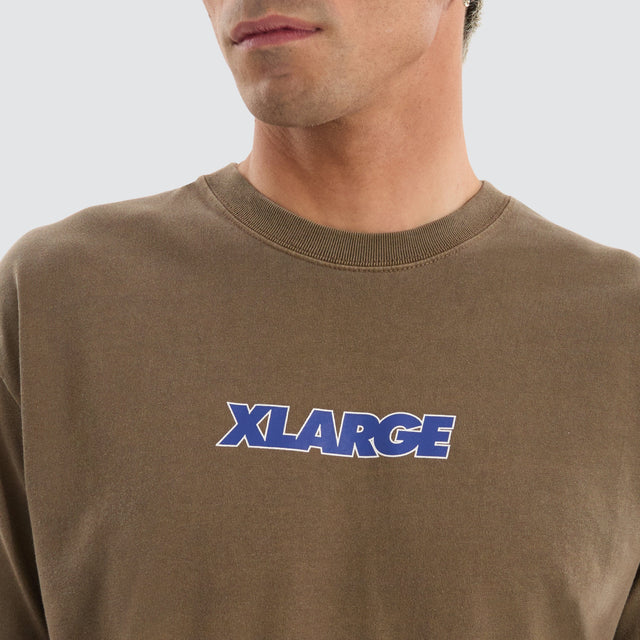 XLarge 91 Key Italic OG Tee Pigment Coffee