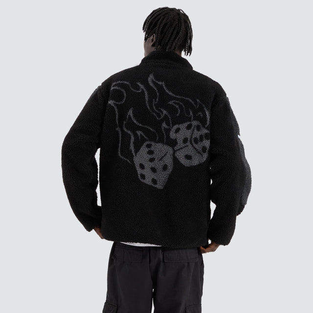 XLarge Fire Dice Reversible Jacket Black