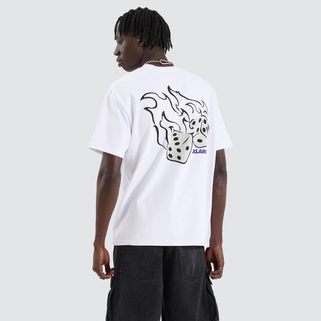 XLarge Fire Dice Tee White