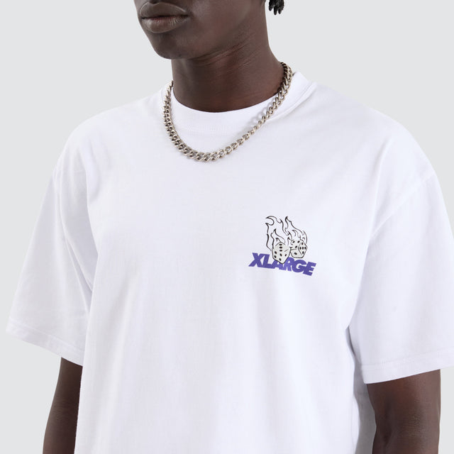 XLarge Fire Dice Tee White