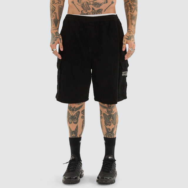 XLarge Graff Cord 91 Cargo Jort Shorts Pigment Black