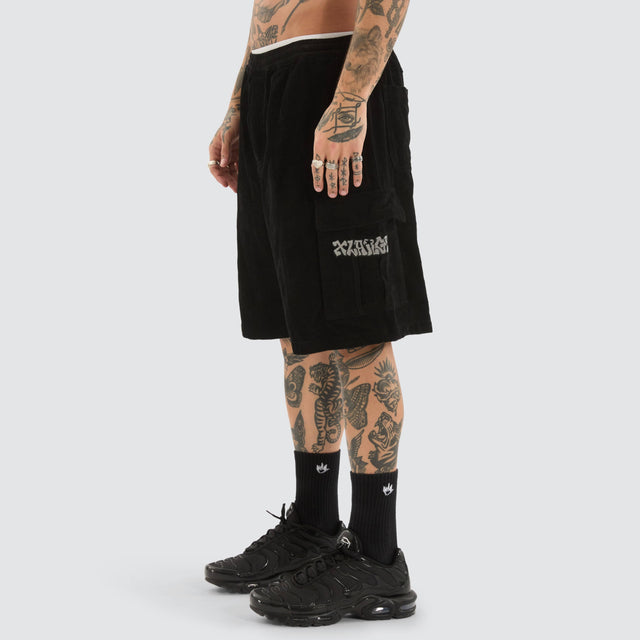 XLarge Graff Cord 91 Cargo Jort Shorts Pigment Black