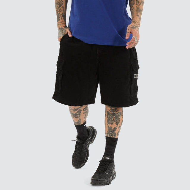 XLarge Graff Cord 91 Cargo Jort Shorts Pigment Black