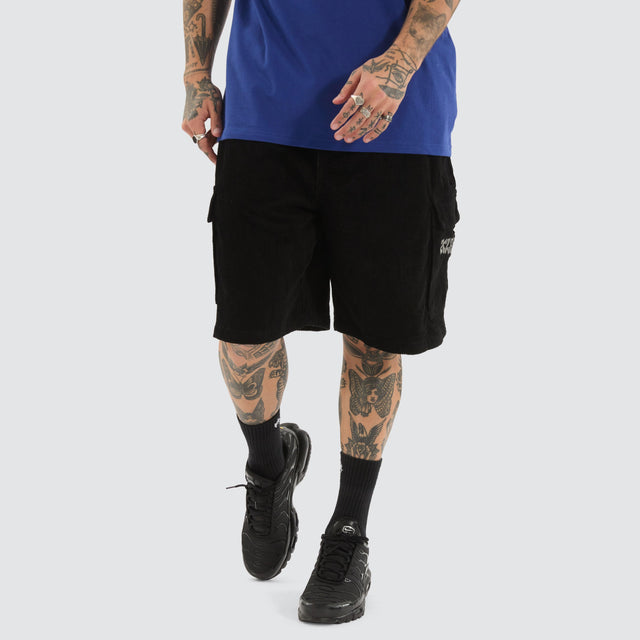 XLarge Graff Cord 91 Cargo Jort Shorts Pigment Black