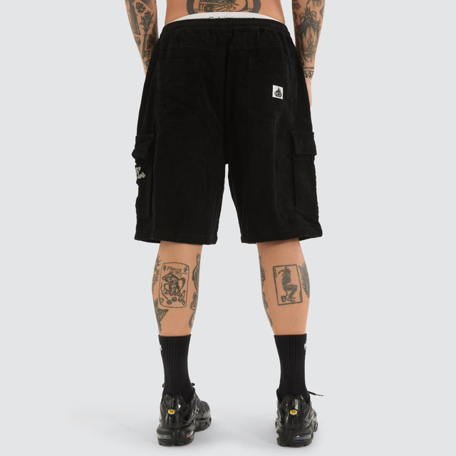 XLarge Graff Cord 91 Cargo Jort Shorts Pigment Black