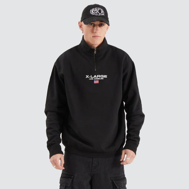 XLarge Quarter Zip Crew Pigment Black