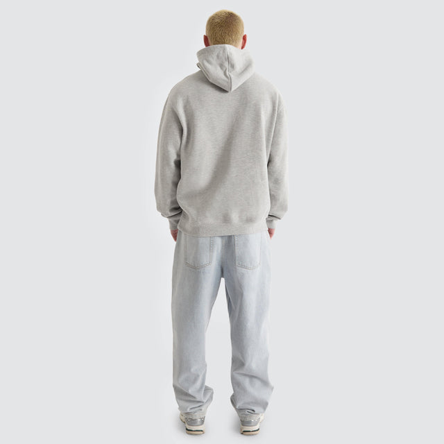 XLarge Satin College Hood Ash Heather