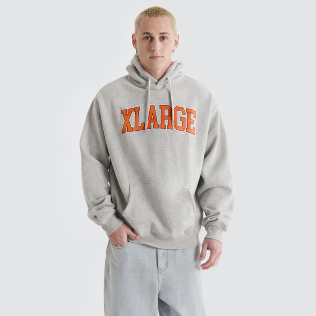 XLarge Satin College Hood Ash Heather