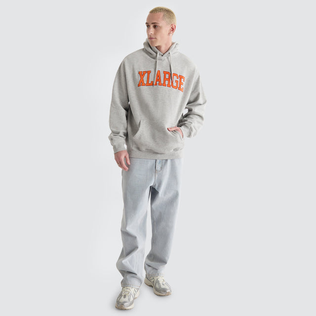 XLarge Satin College Hood Ash Heather