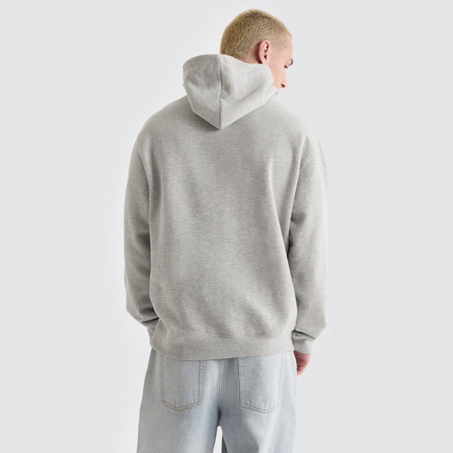 XLarge Satin College Hood Ash Heather