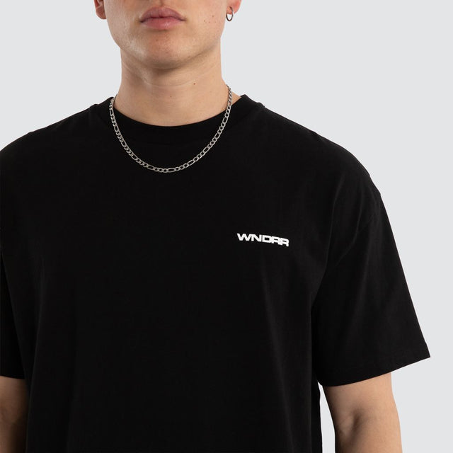 Refrain Box Fit Tee Black