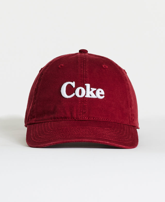 Coke Iconic Ball Park Cap Maroon Red