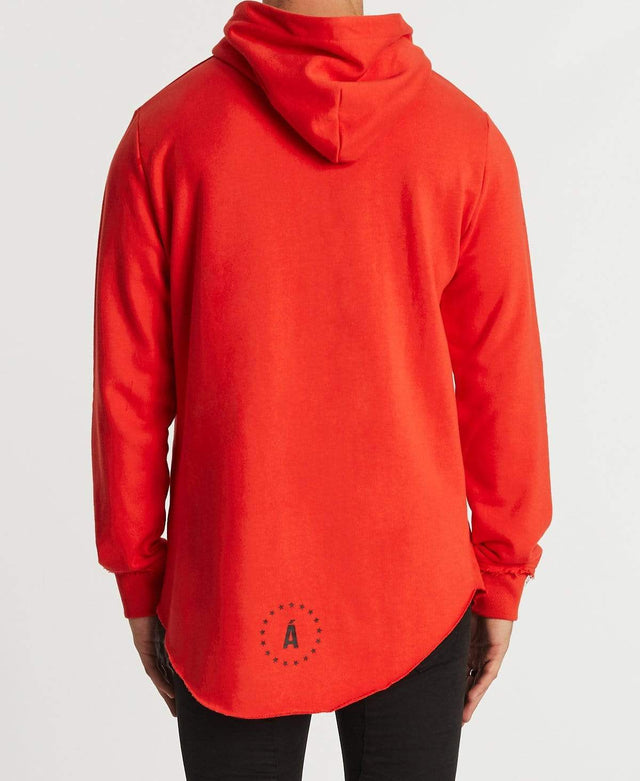 Americain Agite Dual Curved Hoodie Red