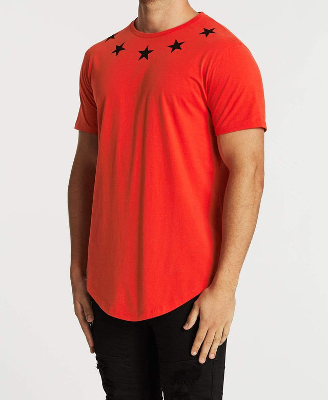 Americain Ambitieux Dual Curved T-Shirt Red