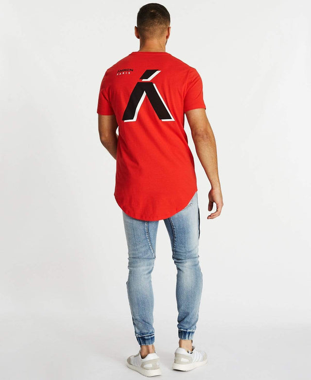 Americain Avec Nous Dual Curved T-Shirt Red