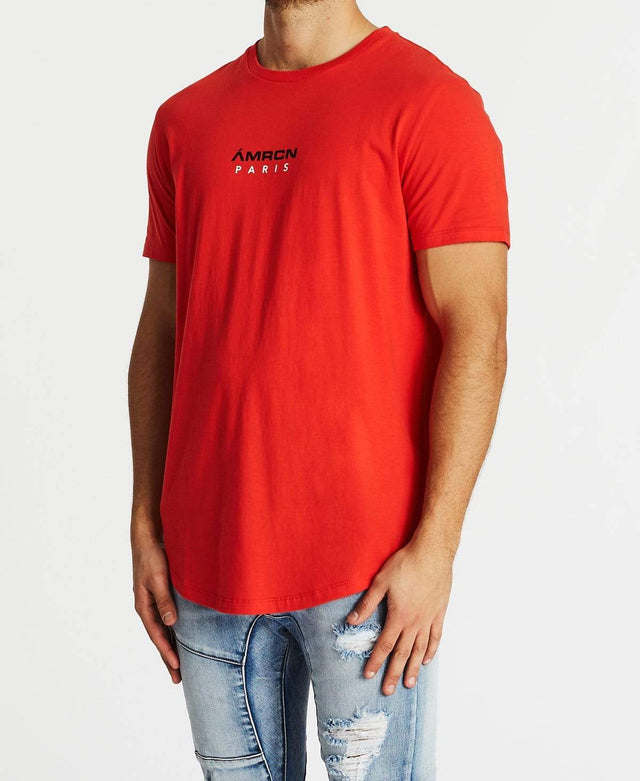 Americain Avec Nous Dual Curved T-Shirt Red