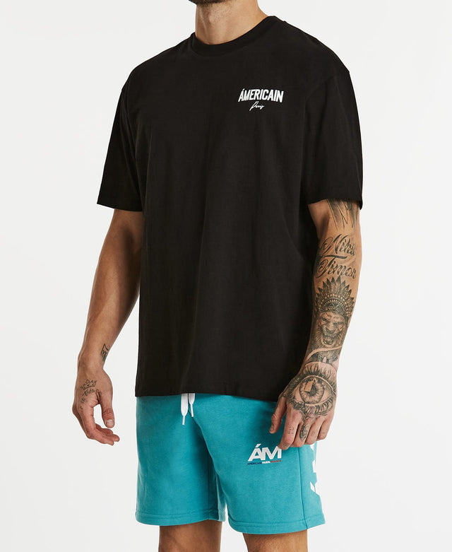 Americain Byron Box Fit T-Shirt Jet Black