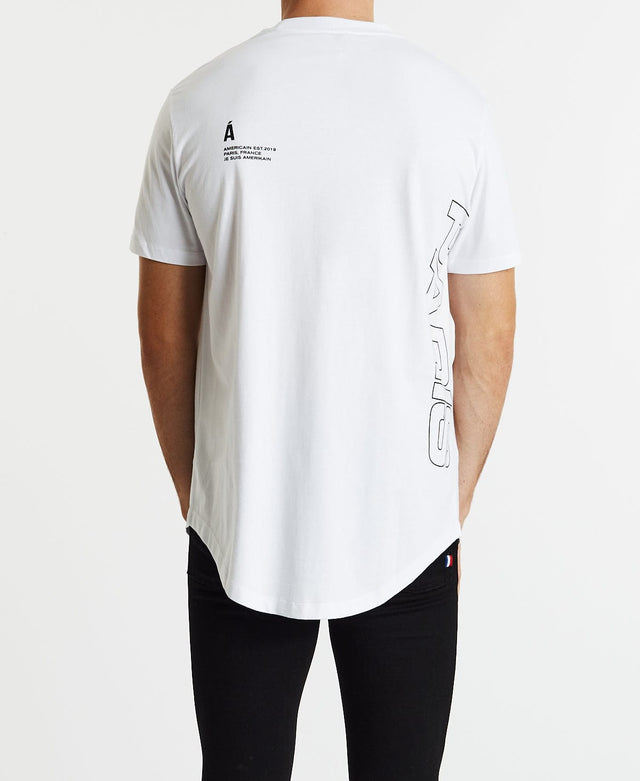Americain Chauffe Dual Curved T-Shirt White