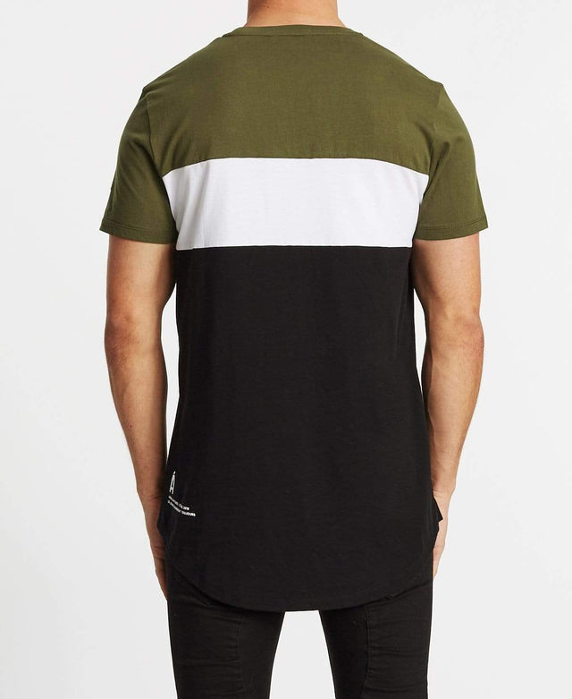 Americain Combinaison Dual Curved T-Shirt Green/White/Black