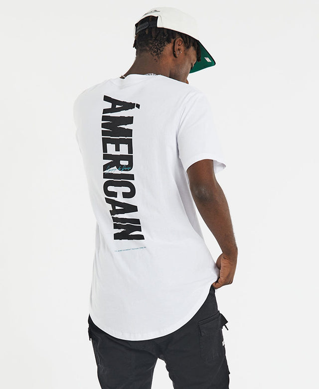 Americain Fractured Dual Curved T-Shirt White