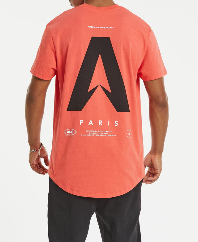 Americain Heated Dual Curved T-Shirt Red