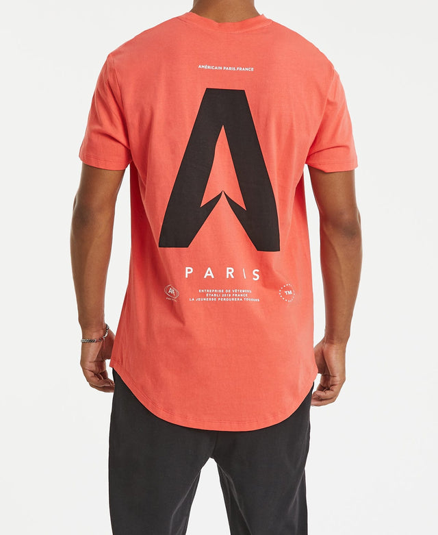 Americain Heated Dual Curved T-Shirt Red