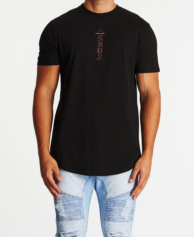 Americain Idee Dual Curved T-Shirt Jet Black